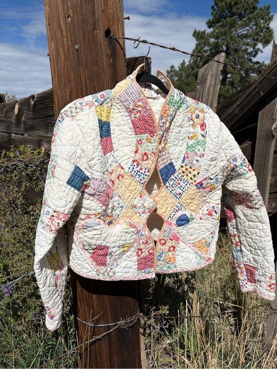 Momma J Sews Jackets & Blazers - Prairie Romance Quilted Heart Pockets Patchwork Jacket size 0-6